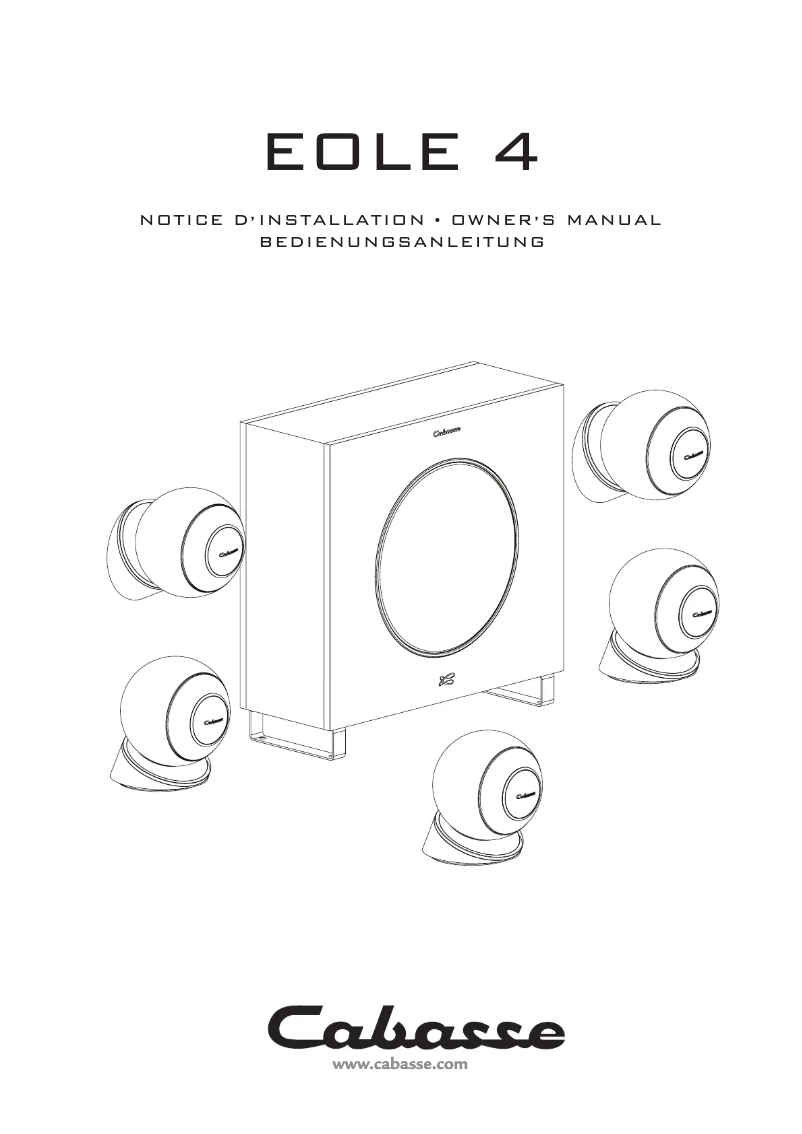 Page 1 de la notice Mode d'emploi Cabasse EOLE 4