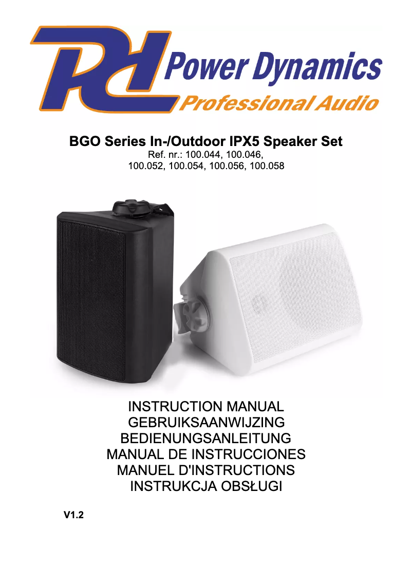 Página 1 del manual Manual de usuario Power Dynamics BGO40W