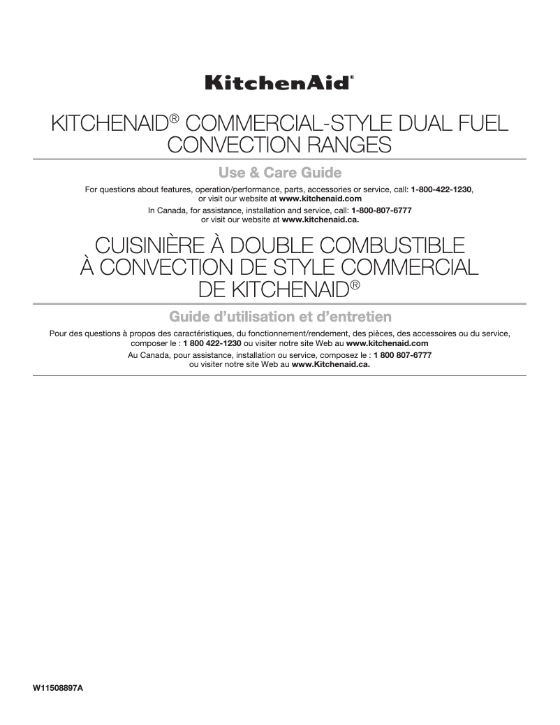 Página 1 del manual Manual de uso y mantenimiento KitchenAid KFDC506JSS