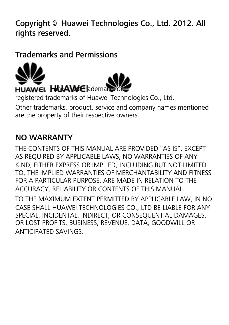 Page n°1 - Manuel utilisateur Huawei G6006