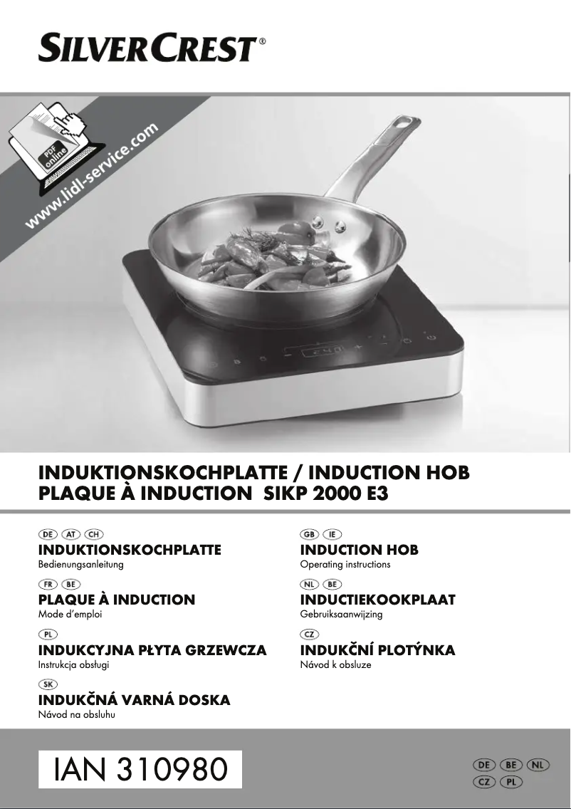 Page 1 de la notice Manuel utilisateur SilverCrest SIKP 2000 E3