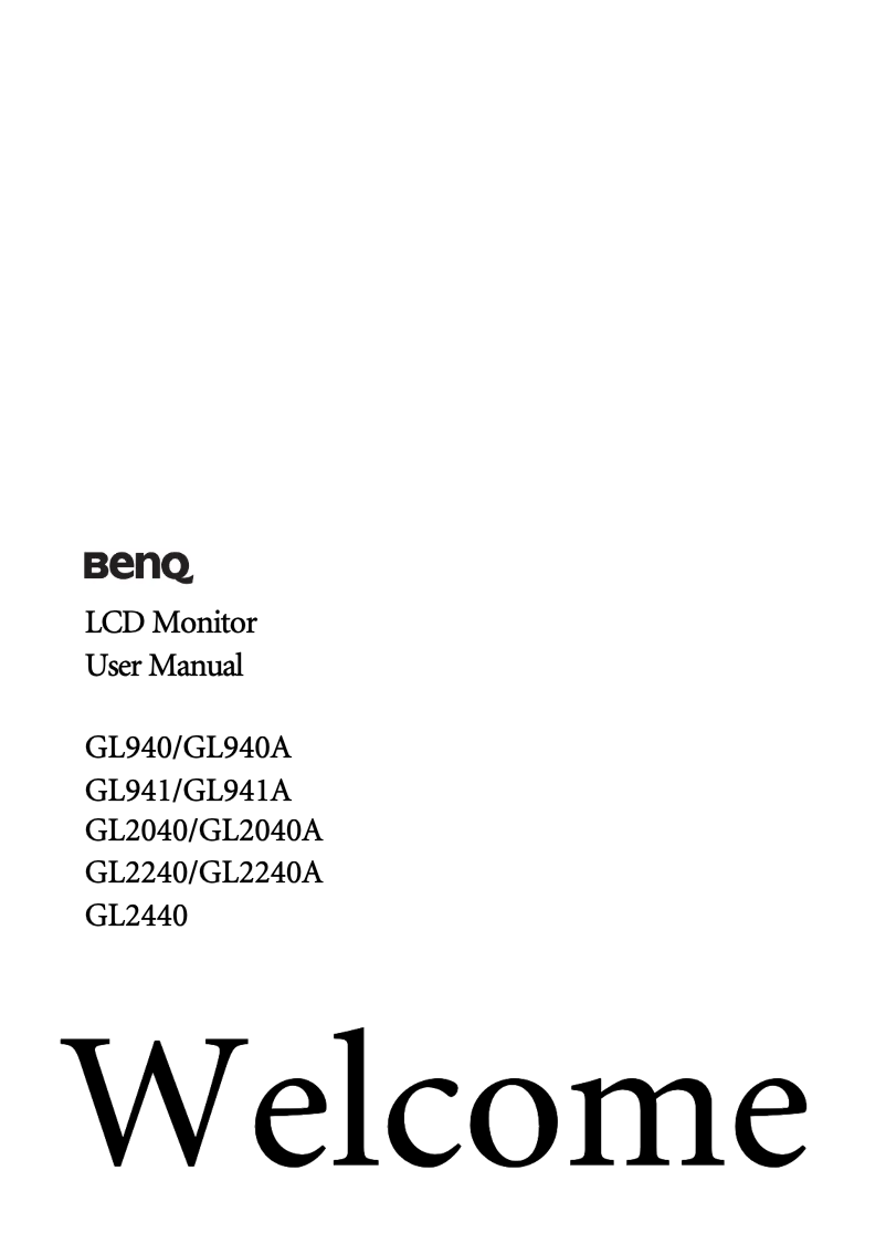 Page n°1 - Manuel utilisateur BenQ 9H.L5TLA.TBE