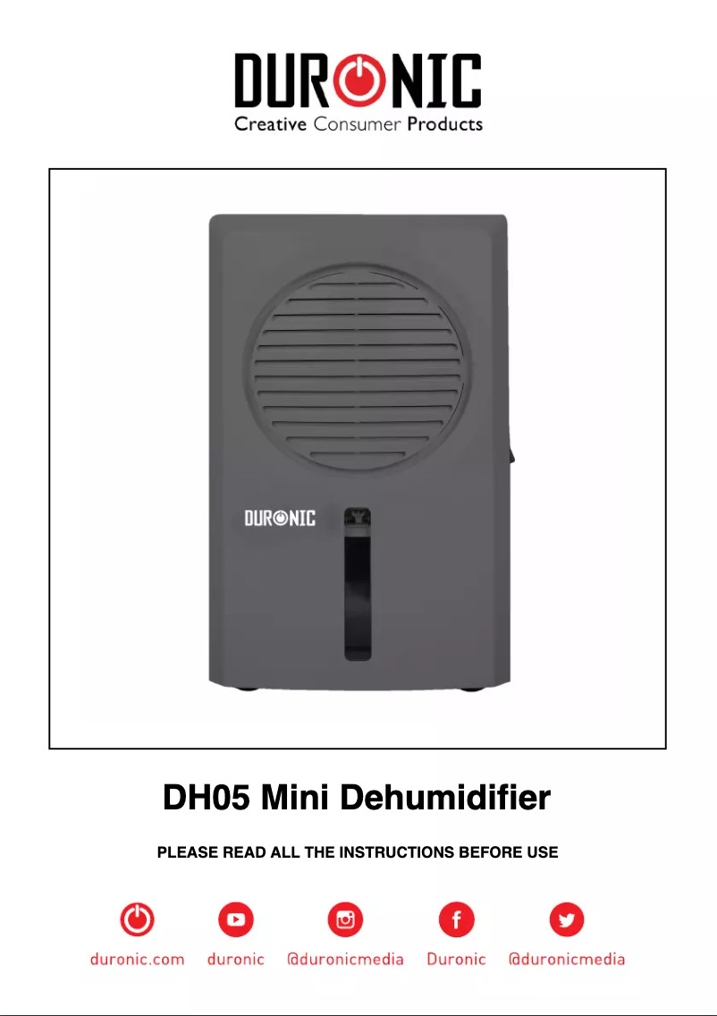 Page 1 de la notice Manuel utilisateur Duronic DH05