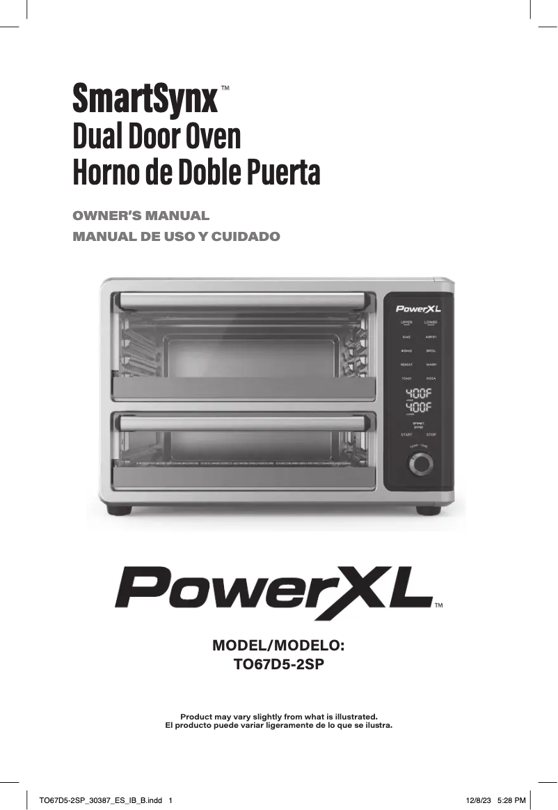 Page 1 de la notice Manuel utilisateur PowerXL SmartSynx TO67D5-2SP