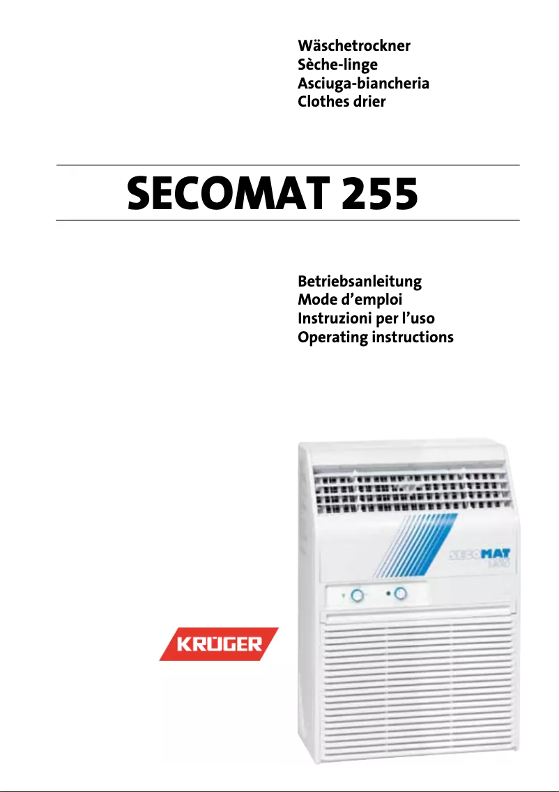 Image de la première page du manuel de l'appareil Secomat 255