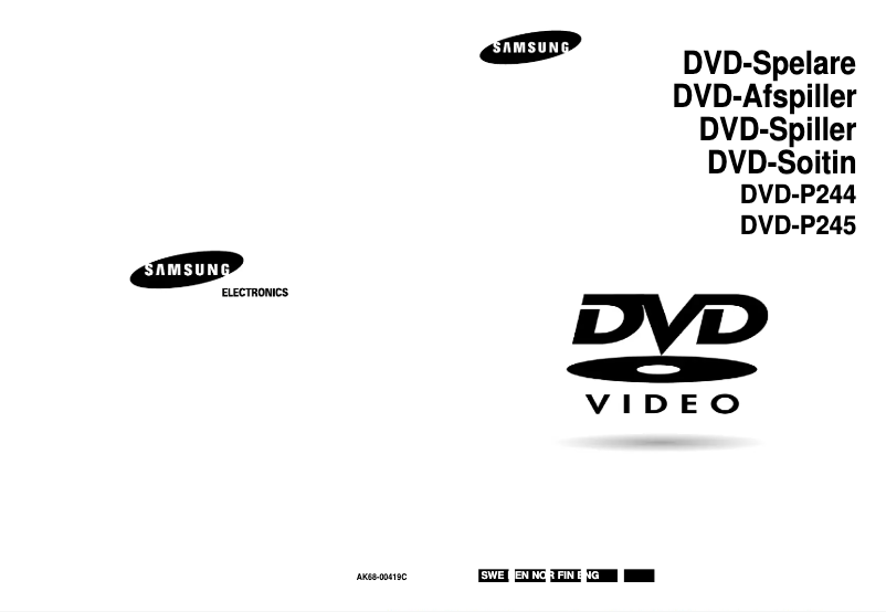 Page n°1 - Manuel utilisateur Samsung DVD-P245