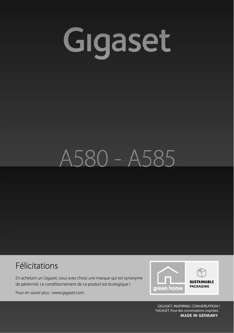 Imagen de la primera página del manual del dispositivo Gigaset A585 Quattro