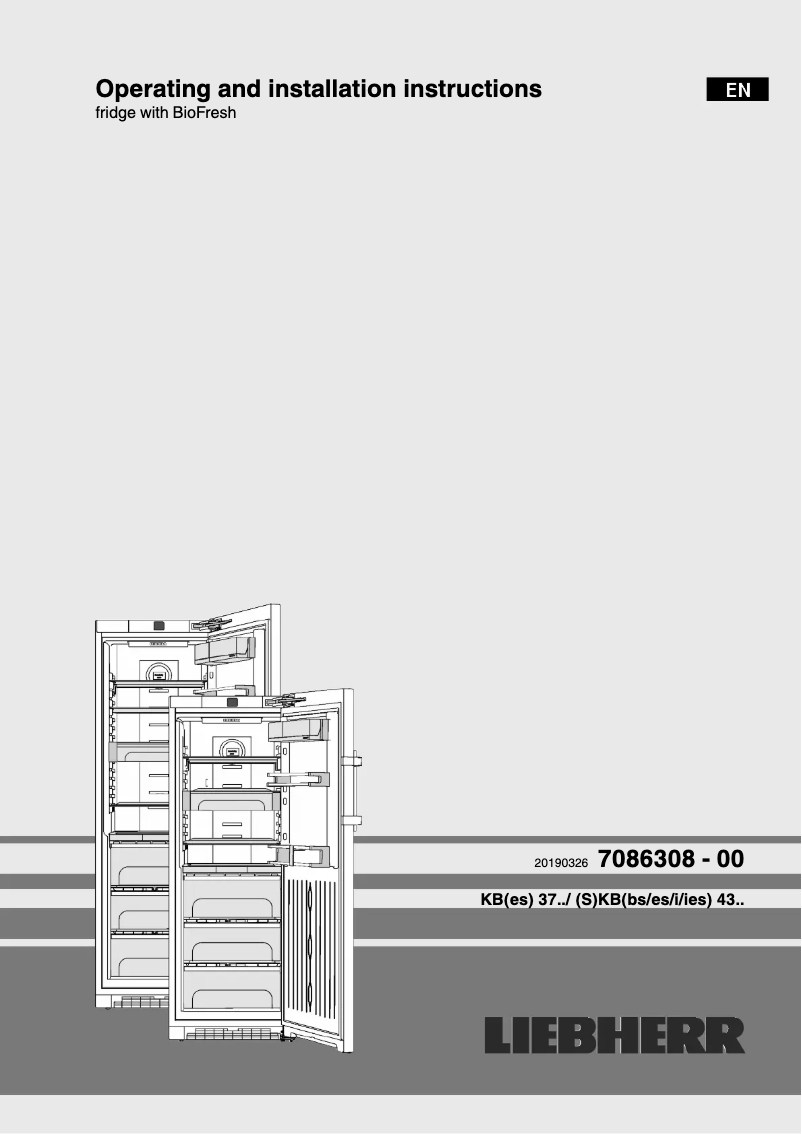 Image de la première page du manuel de l'appareil KBies 4350 Premium BioFresh