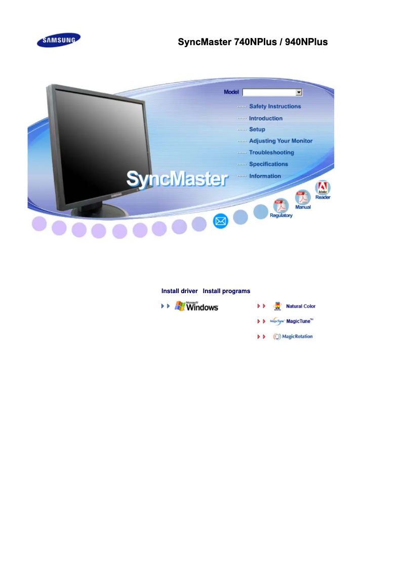 Page n°1 - Manuel utilisateur Samsung 740NPLUS