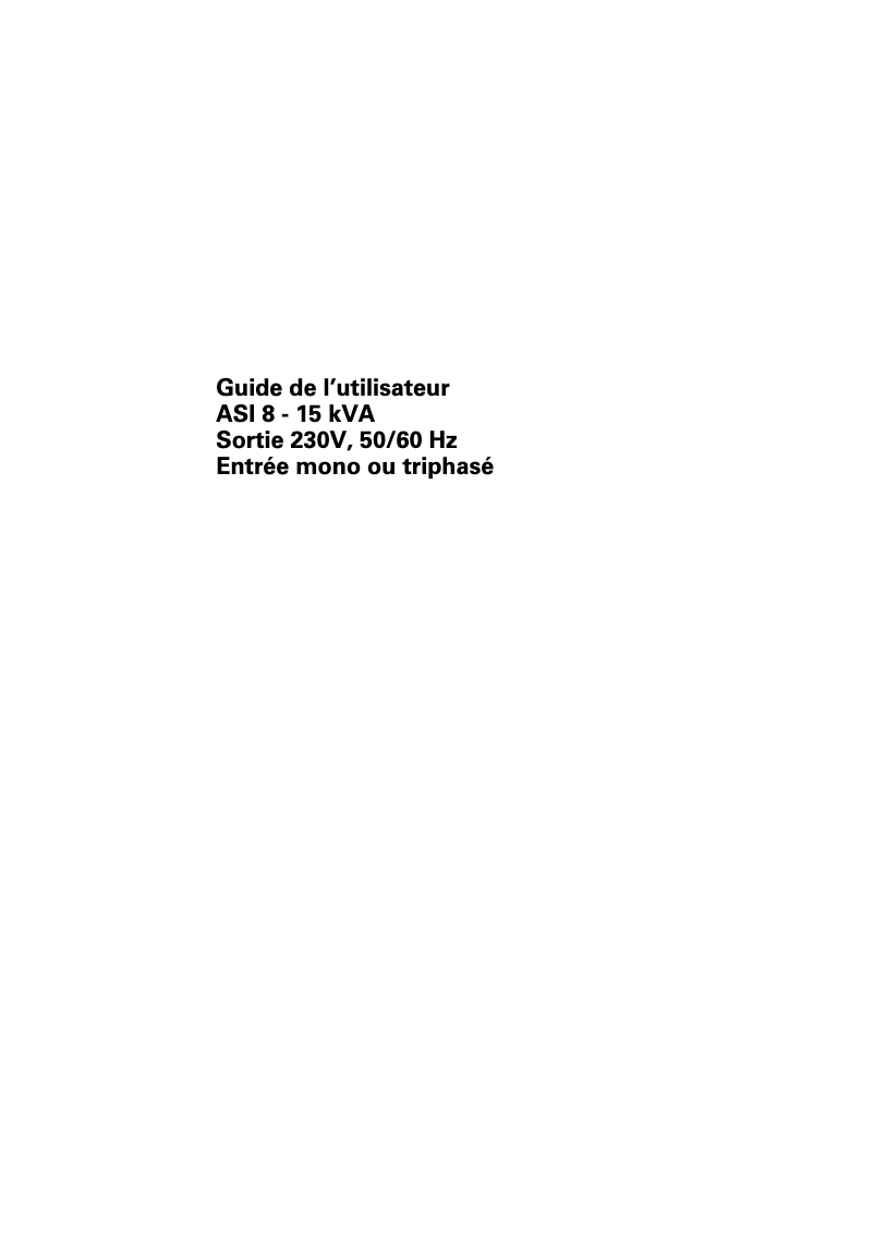 Image de la première page du manuel de l'appareil Powerware 9155-10-N-10-32x9Ah