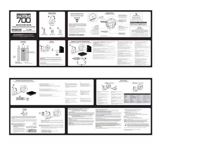 Page 1 de la notice Manuel utilisateur Turtle Beach Stealth 700