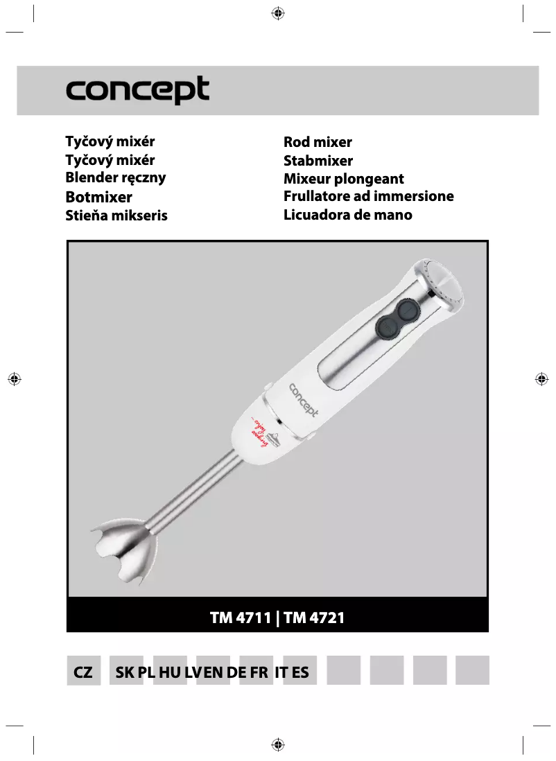 Page n°1 - Manuel utilisateur Concept TM4721