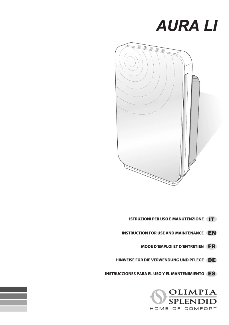 Página 1 del manual Manual de usuario Olimpia Splendid Aura Li
