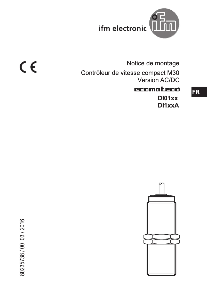 Page n°1 - Manuel utilisateur IFM DI103A