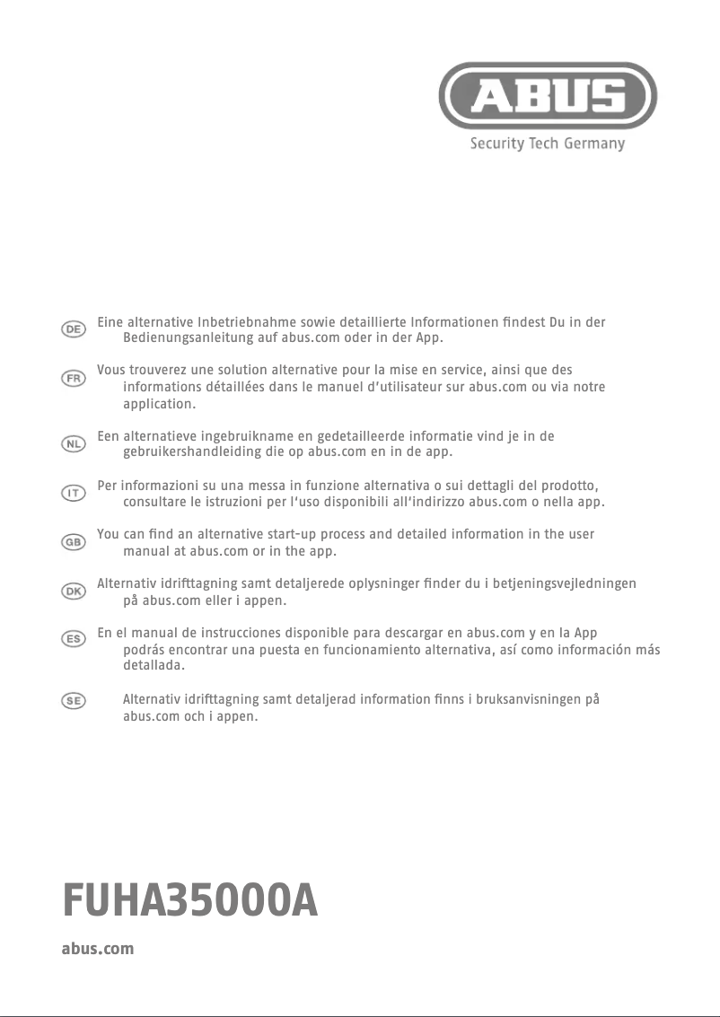 Image de la première page du manuel de l'appareil FUHA35000A