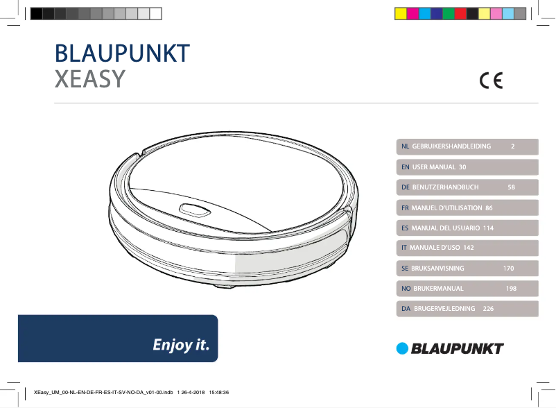 Image de la première page du manuel de l'appareil Bluebot XEasy