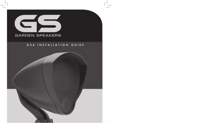 Page 1 de la notice Manuel utilisateur Niles Garden GS4