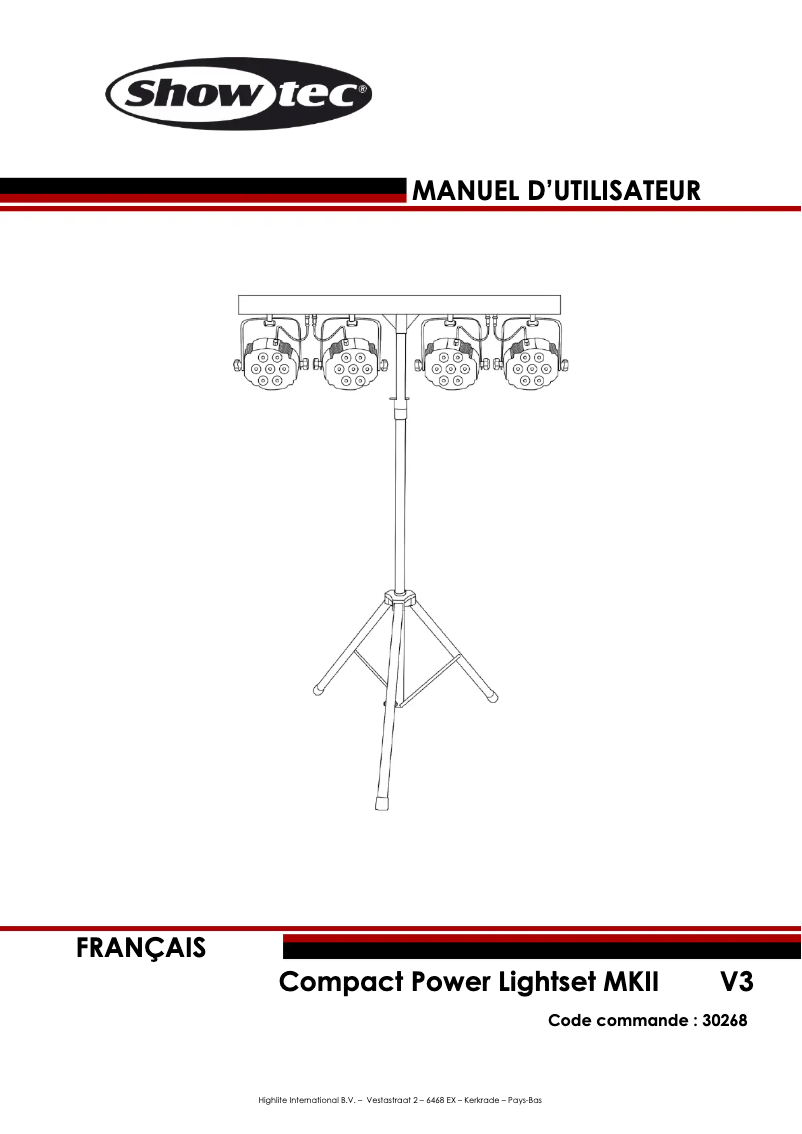 Page n°1 - Manuel utilisateur Showtec Compact Power Light Set V2