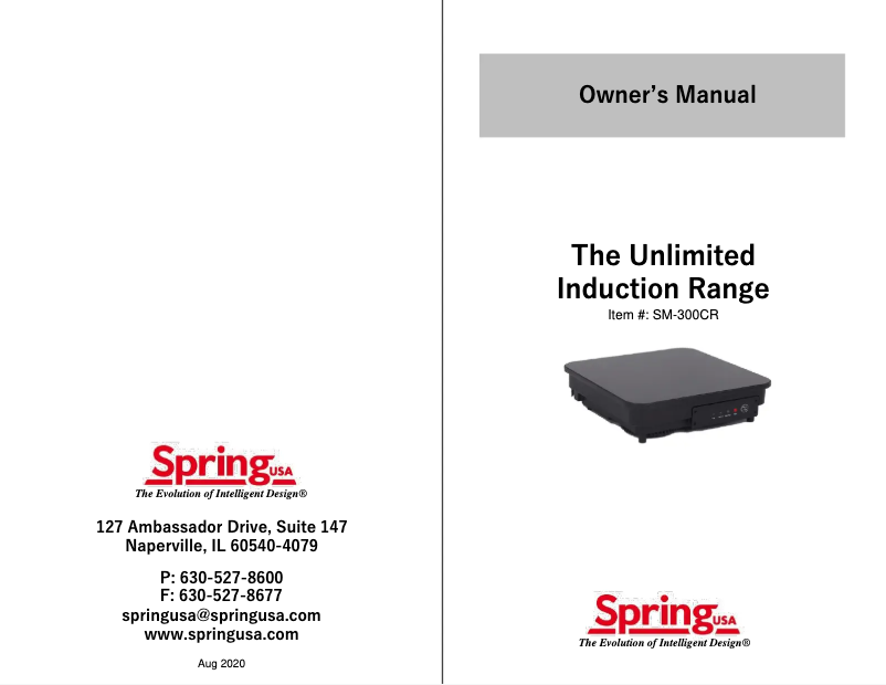 Page n°1 - Manuel utilisateur Spring USA SM-300CR