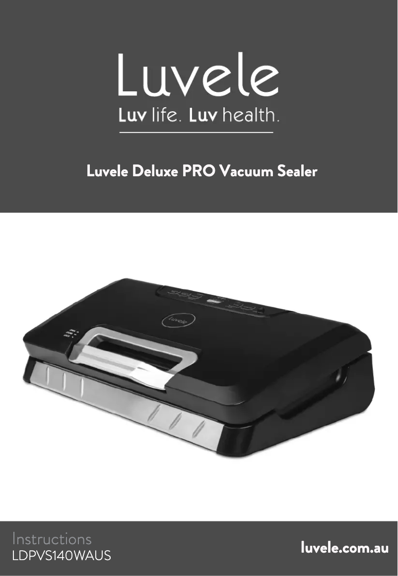 Page n°1 - Manuel utilisateur Luvele Deluxe Pro LDPVS140W