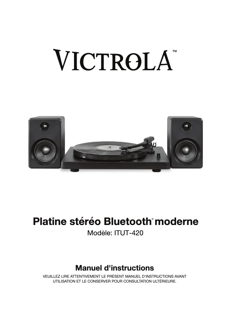 Page n°1 - Manuel utilisateur Victrola ITUT-420