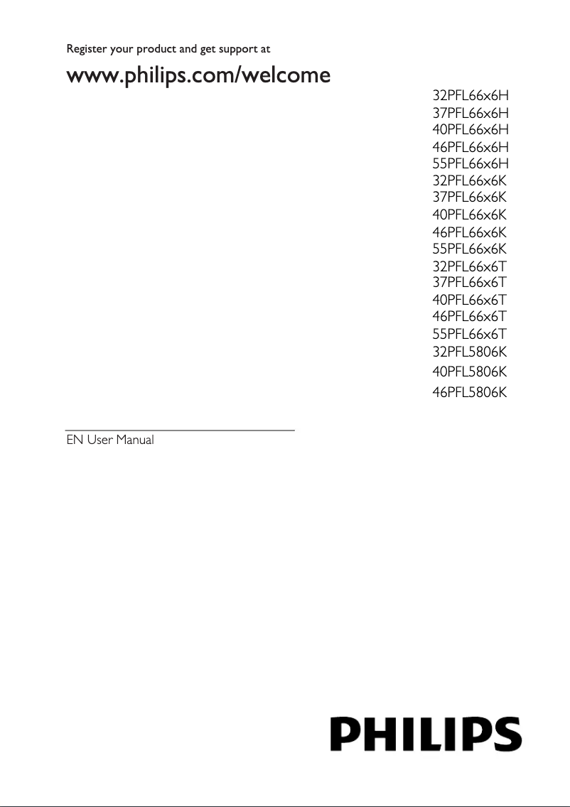 Page 1 de la notice Manuel utilisateur Philips 32PFL6626H