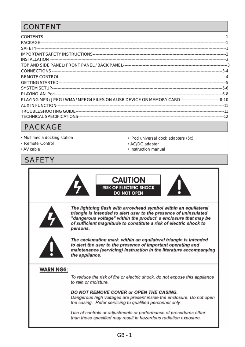 Page n°1 - Manuel utilisateur Scott i-DX 8
