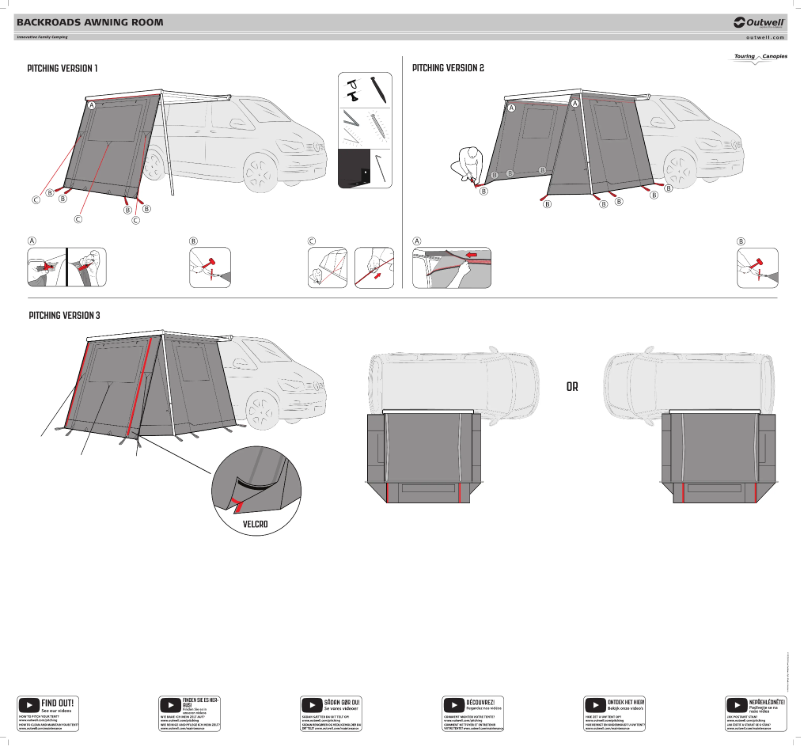 Page 1 de la notice Manuel utilisateur Outwell Backroads Awning Room