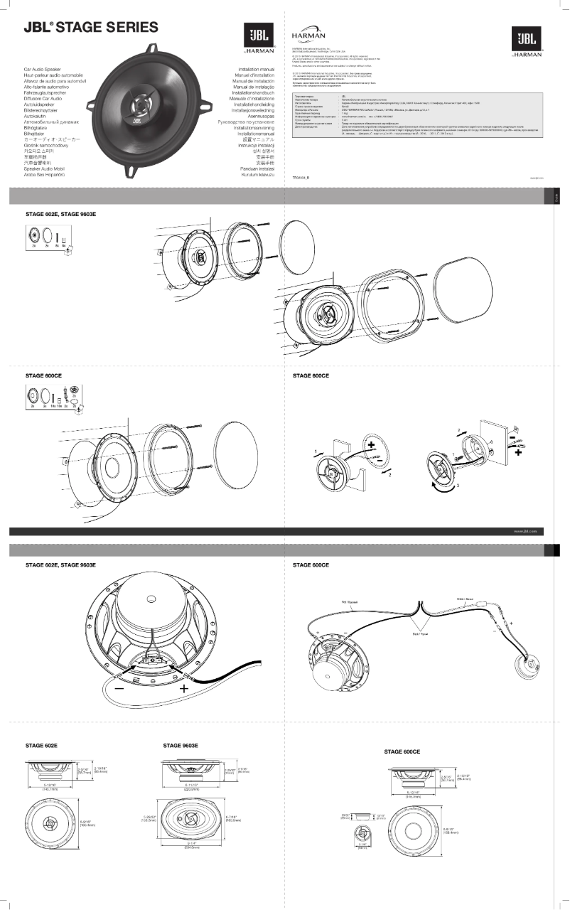 Page n°1 - Manuel utilisateur JBL Stage Series