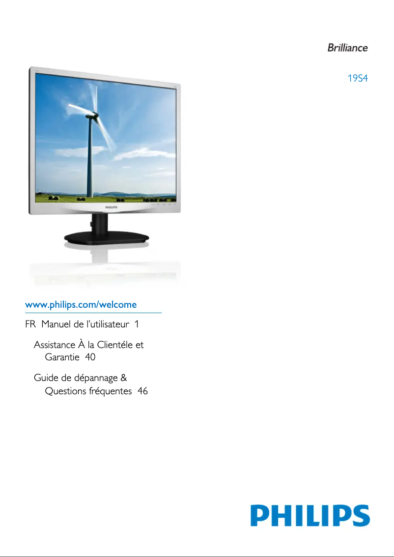 Page n°1 - Manuel utilisateur Philips Brilliance 19S4LAB