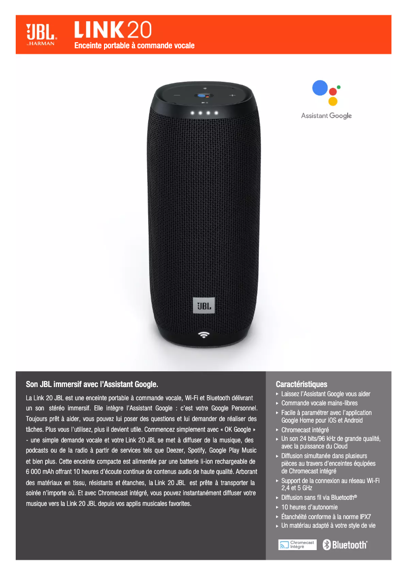 Image de la première page du manuel de l'appareil Link 20