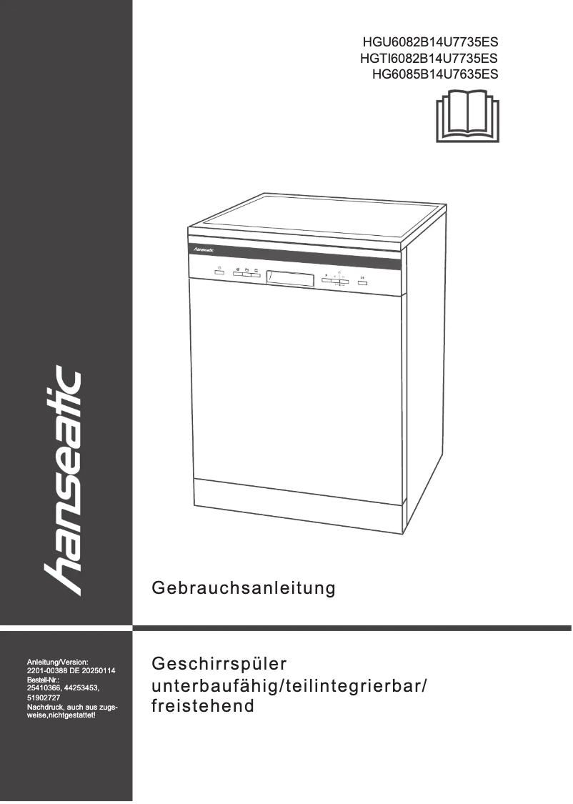 Page 1 de la notice Manuel utilisateur Hanseatic HG6085B14U7635ES