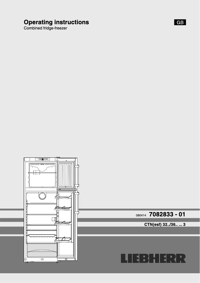 Image de la première page du manuel de l'appareil CTNESF 3223