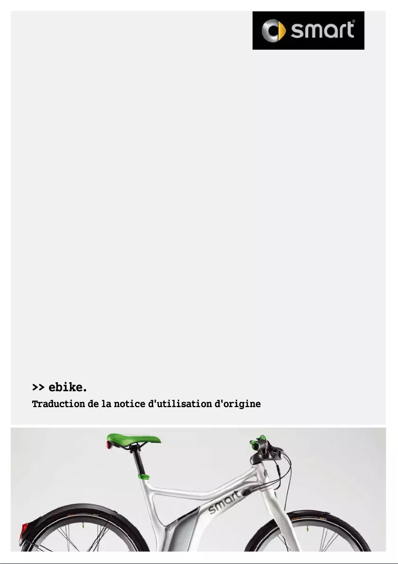 Page 1 de la notice Manuel utilisateur Smart ebike (2016)