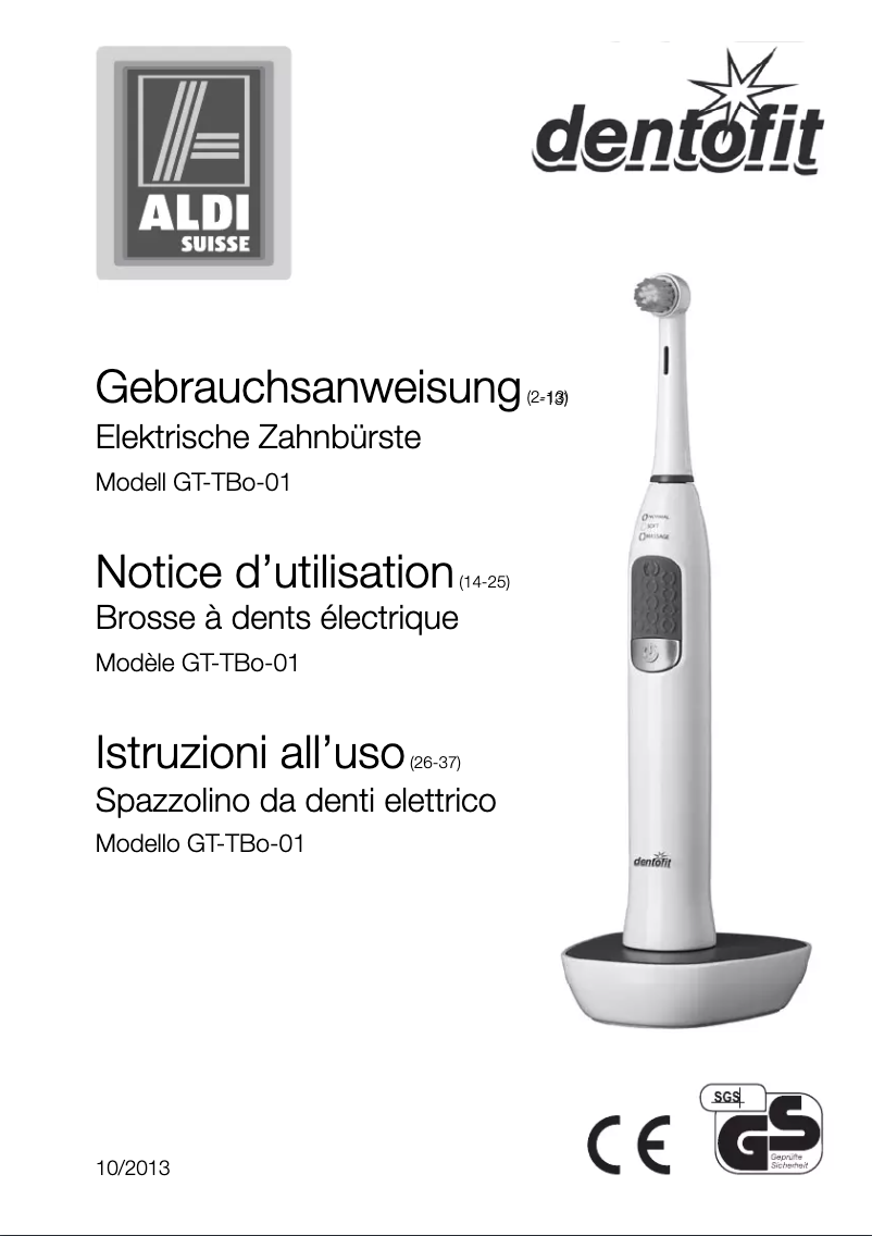 Image de la première page du manuel de l'appareil GT-TBo-01