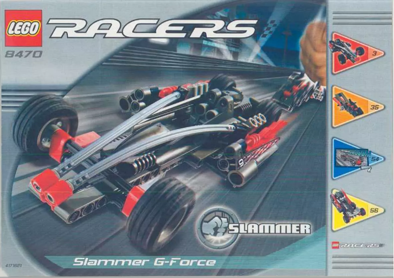 Page n°1 - Manuel utilisateur Lego Racers Slammer G-Force 8470