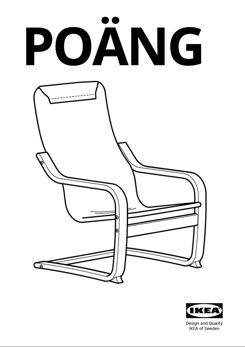 Image de la première page du manuel de l'appareil POÄNG 604.180.57