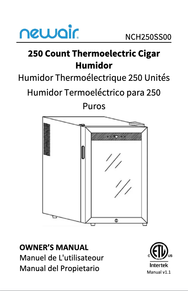 Página 1 del manual Manual de usuario NewAir NCH250N201