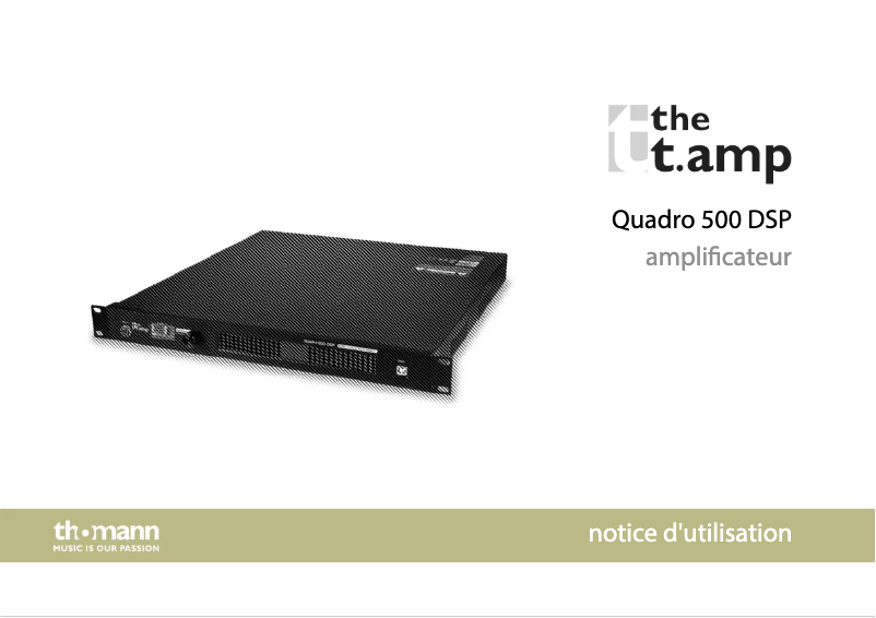 Image de la première page du manuel de l'appareil Quadro 500 DSP