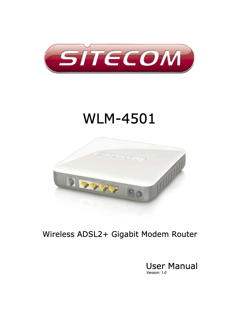 Page n°1 - Manuel utilisateur Sitecom WLM-4501