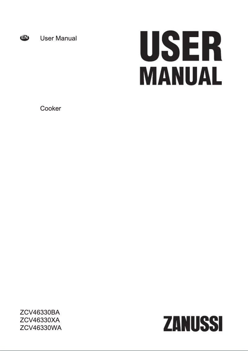 Page n°1 - Manuel utilisateur Zanussi ZCV46330BA