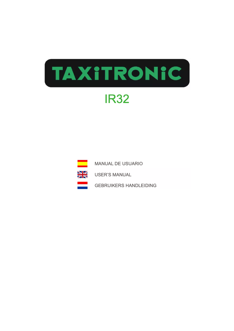 Página 1 del manual Manual de usuario Taxitronic IR32