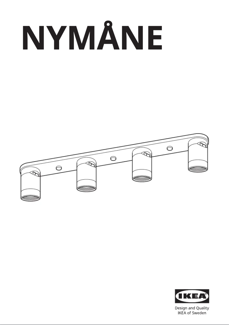 Page 1 de la notice Manuel utilisateur Ikea NYMÅNE 804.150.86
