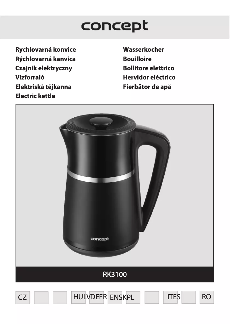 Page 1 de la notice Manuel utilisateur Concept RK3100