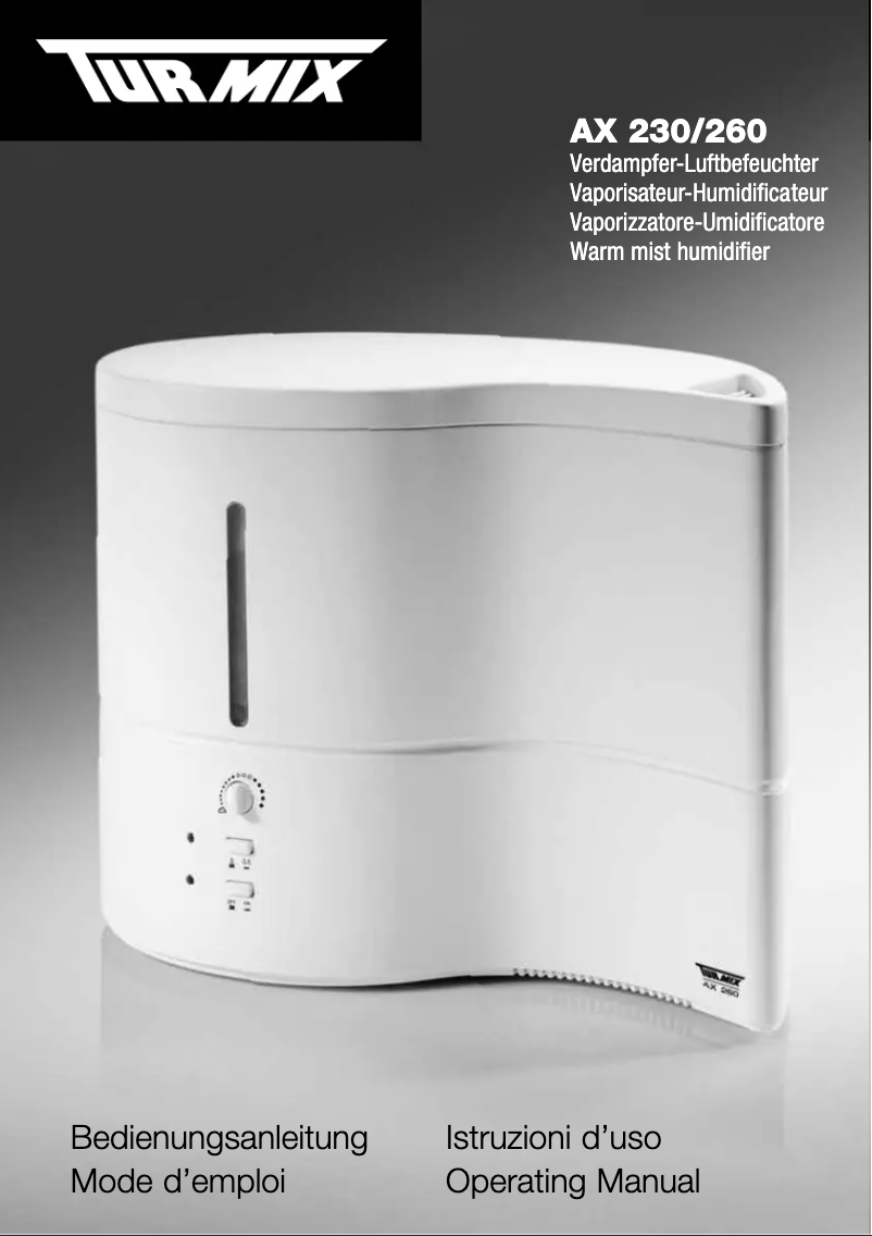 Image de la première page du manuel de l'appareil AX 230