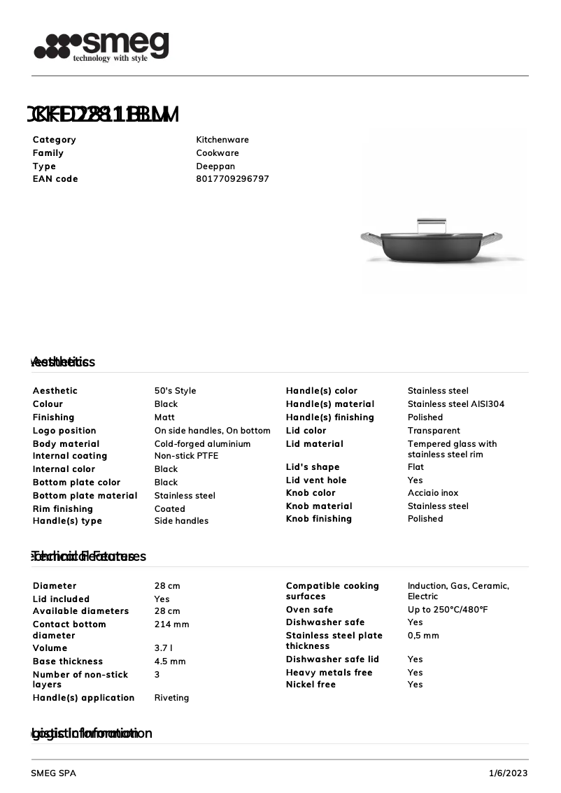 Page n°1 - Brochure Smeg CKFD2811BLM
