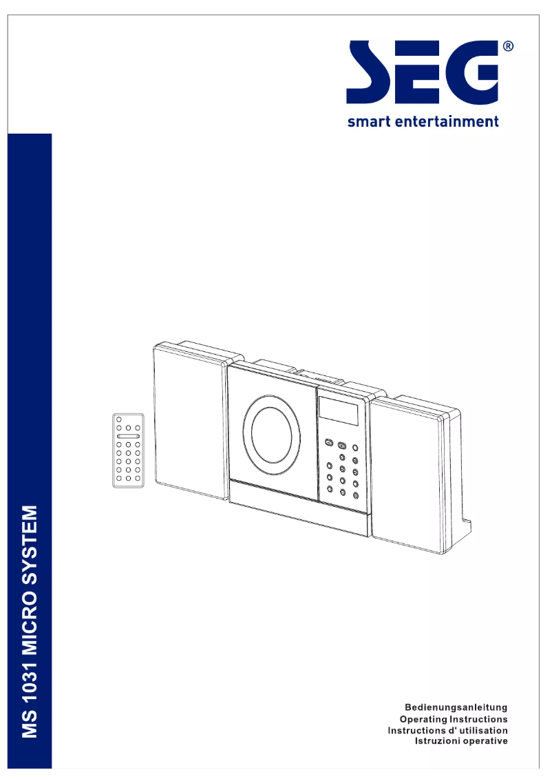 Page 1 de la notice Manuel utilisateur SEG MS 1031