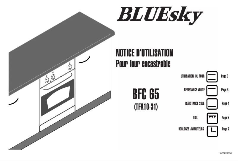 Page n°1 - Manuel utilisateur Bluesky BFC 65