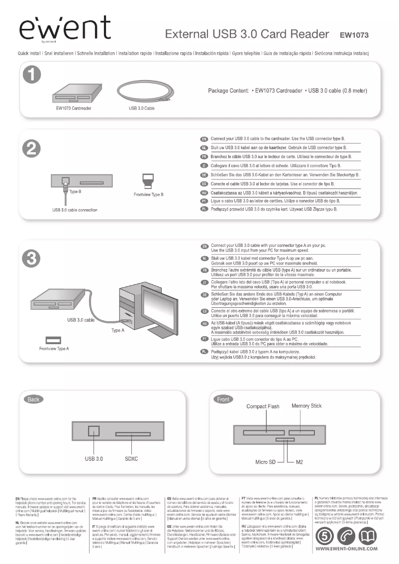 Image de la première page du manuel de l'appareil EW1073