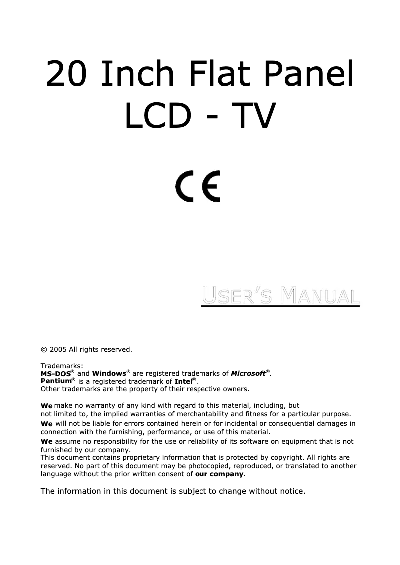 Image de la première page du manuel de l'appareil MD30120